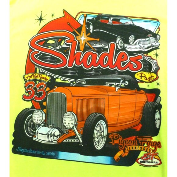2015 Rod Run 33 Pigeon Forge TN Shades Of The Past Hot Rod Graphic T Shirt - Picture 3 of 8